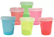 TUPPERWARE Midgets Mini Bowls 2 oz Set 6 Red Green Pink Blue Coral Chartreuse