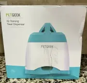 PETGEEK Treat Dispenser Dog Toys, Automatic Pet Feeder wDual Power Supply