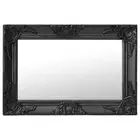 NNEVL Wall Mirror Baroque Style 60x40 cm Black