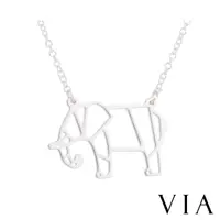 在飛比找momo購物網優惠-【VIA】白鋼項鍊 動物項鍊 縷空項鍊 大象項鍊/動物系列 