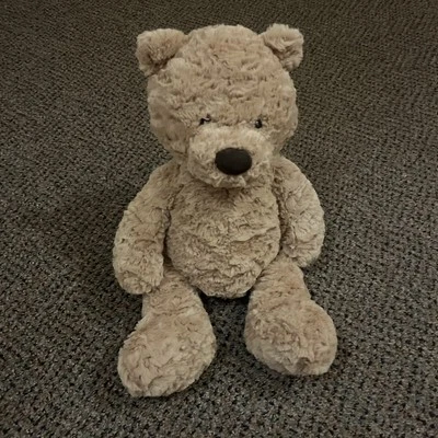 Jellycat London Bumbly Bear 16" Medium Plush Teddy Bear Tan Brown Textured Fur