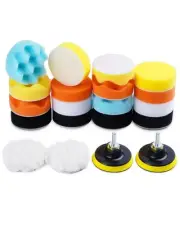 MIDO Professional Abrasive Buffing Pads for Drill 22PCS Foam Drill Buffing Ki...