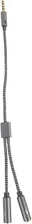 Kisangel XLR Cable Splitter for Headphones Microphone Audio Adapter Dual Headphone Mic Splitter Easy Plug and Play Versatile Compatibility Stylish Grey Design