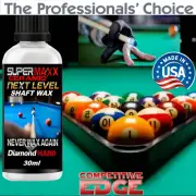 PROFESSSIONAL POOL CUE STICK CERAMIC CLEAR SHAFT WAX FOR SMOOTHER BETTER STROKES