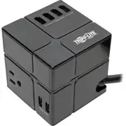 Eaton Tripp Lite Series Protect It! 3-Outlet Power Cube Surge Protector - 6 USB-