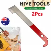 2X Stainless Steel Beekeeping Bee Hive Tools Hook Scraper J Shape Equipment Tool