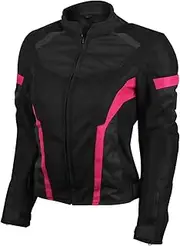 Vance Advance Womens All Weather Season CE Armor Mesh Motorcycle Biker Riding Jacket