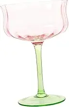 LIFKOME Vintage Gradient Decorative Goblet Glass Retro Cocktail Drink Cup for Parties Unique Barware Stylish Design for Gatherings and Celebrations