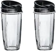 Two 24 oz. Tritan Nutri Ninja Cups with Two Sip & Seal Lids (XSK2424)