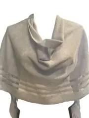 Irish Linen Poncho - Silver