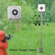 Auto Reset Metal Target Shooting Stand for Air Rifle Gun Hunting Training AU