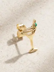 [Alison Lou] Alison Lou - Martini 14-karat Gold And Enamel Single Earring - One size One size Gold