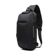 Men Outdoor Usb Anti-Thfet Multifunctional Large Capacity Waterproof Chest Bag