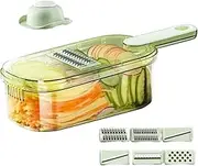 Vegetable Slicer | Cucumber Slicer - Kitchen Tool with Container Vegetable Grater for Food Prep Restaurant Salad Potato Carrot BBQ Camping