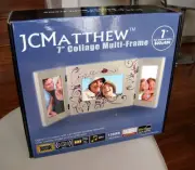 JCMatthew 7 Collage Multi Frame Digital LCD Photo Frame SD MMC MS Pro USB Driv "
