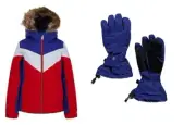 Spyder 2Pc Set Girls Ski Snowboarding Lola Jacket & Synthesis Gloves Size 10 NWT