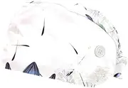 [FVQL] Set of 2 Bouffant Caps, Reusable Surgical Cap Scrub Caps Women, Flower and Dandelion Pattern