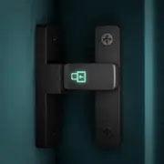 90 Degree Door Latch Lock, Easy Installation, Metal Flip Sliding Latch, Locking for black