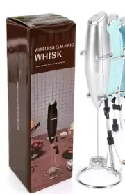 Electric Milk Frother Drink Foamer Whisk Mixer Stirrer Eggbeater Kitchen Gray