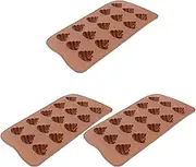 ABOOFAN Poop Silicone Molds, 3pcs Silicone Funny Poop Molds Non- Stick Poop Emotion Baking Mold for Chocolate Cake Candy Pudding Fondant Ice Cube Soap Molds for Soap Making