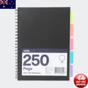 250 Page A4 5 Subject Notebook School Office Note Book Ruled Pages AU*