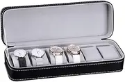 [ZLMHKZ] Watch Box for Men - 6 Slot Watch Case Display Organizer, Locking Mens Jewelry Watches Holder.