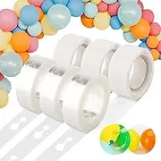 Balloon Decoration Strip Kit for Arch Garland, 50 Feet Balloon Tape Strip, 300 Dot Glue Point Stickers for Party Wedding Birthday Baby Shower Decorations