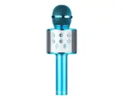 Wireless Bluetooth Karaoke Microphone with Built-In Speaker-blue