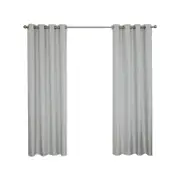Windoware 120 x 223cm Steel Ultimate Eyelet Blockout Curtain - 2 Pack