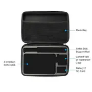 TELESIN Storage cases for Action Cameras and Accessories - Small, Medium or Large