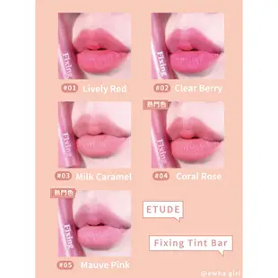 【梨大小姐】ETUDE HOUSE Fixing Tint Bar 膜幻濾鏡透感唇膏 唇膏 唇彩 口紅 3.2g