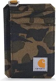 [CARHARTT] Men's Adult Black CORDURA Nylon Duck Slim Front Pocket Wallet, Water Resistant