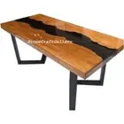 72" x 36" Epoxy Resin Table Top, Handmade table, Wooden resin table