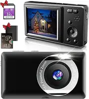 Digital Camera, Nolansend 50MP/ FHD 1080P Autofocus Vlogging Camera with 32G Memory Card 16X Digital Zoom, Powerful Photography Cameras with 2 Batteries for Teens, Kids, Beginners