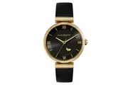 Olivia Burton Black Leather Women's Watch - 24000099
