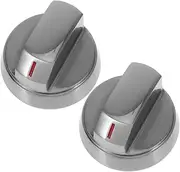 NOLITOY 2pcs Zinc Alloy Stove Knob Replacements Shaft Metal Control Knobs for Gas Cooktops Ovens BBQ Grills Easy Adjustment Smooth Operation for Home Commercial Use
