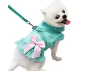 Small Dog Harness and Leash Set No Pull Puppy Vest Harnesses Soft Adjustable Breathable Mesh Cute Bow Pet Dog Harness Dress