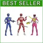 Collectible 3-Pack Action Figures: Mighty Morphin Red, Dino Charge Pink Rangers