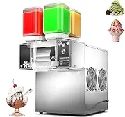 Automatic Electric Ice Crush Machine, 120kg/day Snow Cone Shaver, Snowflake Ice Machine, Air Cooling for Home, Food Truck, Restaurant, Milktea Shops,etc