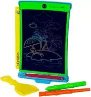 NEW Boogie Board Scribble Play Color Burst LCD Writing 3 Tools & 18 Templates