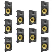 10 Pack - TDX 6.5" 2-Way In Wall Home Theater Surround Sound Speaker Flush White