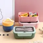 Kids Food Container Food Grade Store Lunch Students School Lunch Box Lock Design