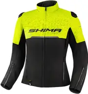 SHIMA Drift Ladies Motorcycle Textile Jacket, black-yellow, Size S for Women Black Yellow