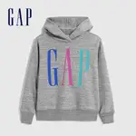 GAP 女裝 LOGO漸層帽T 碳素軟磨系列-灰色(624761)