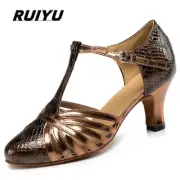 Latin Shoes Salsa Tango Ballroom Women's Shoes Bronze High Heel Dance Outdoor
