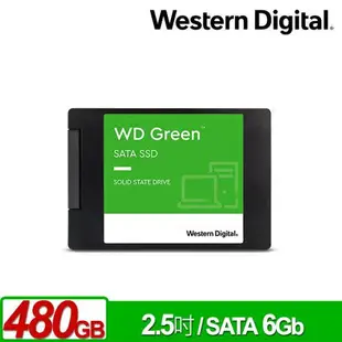 WD 綠標 480GB 2.5吋SATA SSD WDS480G3G0A