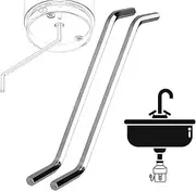 [BienBion] 2-Pack Garbage Disposal Wrench,Allen Wrench Tool for InSinkErator Garbage Disposals Repair,Garbage Disposal Tool for Unclog Kitchen Sink Food Garbage Blockage (A-Silver)