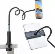 Gooseneck Tablet Stand Phone Holder Overall Length 37" Flexible Arm 360 BLACK