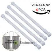 Long Tension Curtain Rod Spring Load Adjustable Curtain Pole Heavy-Duty Steel US