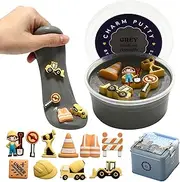 Special Supplies Sensory Therapy Putty for Kids and Adults with 10 Cute Charms - Resistive Hand Exercise Stress Relief Therapy Putty, Five Ounces of Each Putty (Construction Set - Strength: Medium)